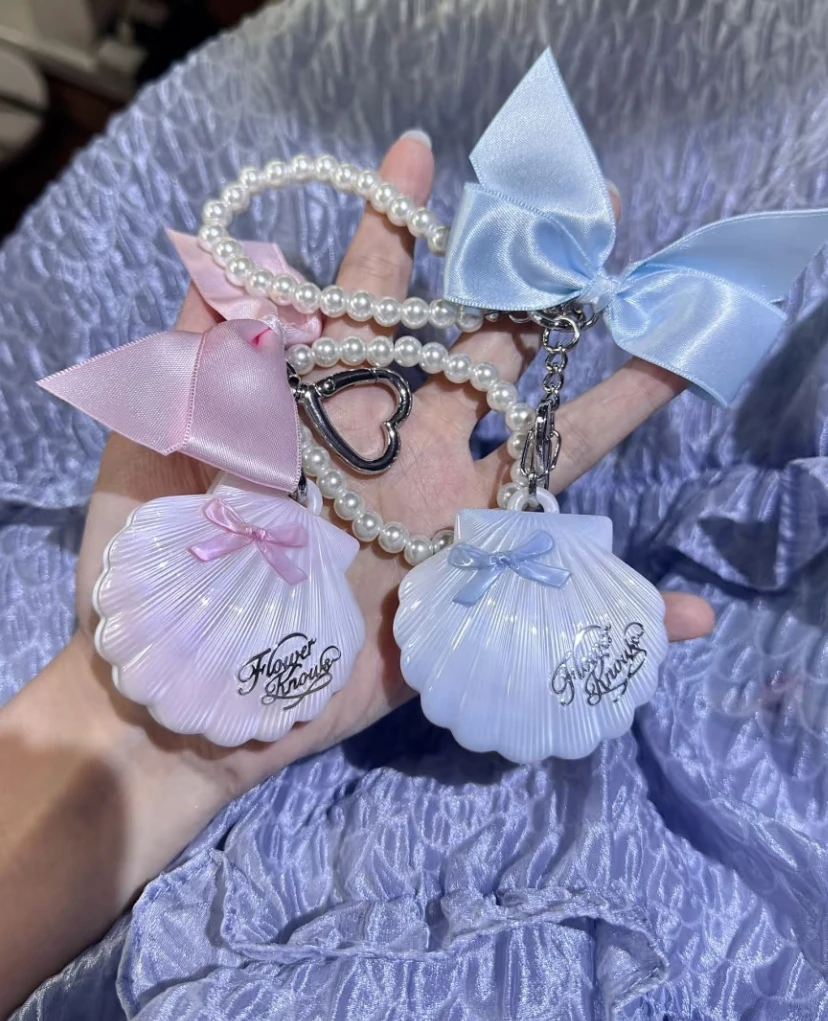 Flower Know Shell Pearl Blue Mini Mirror Pendant High-gloss Pendant