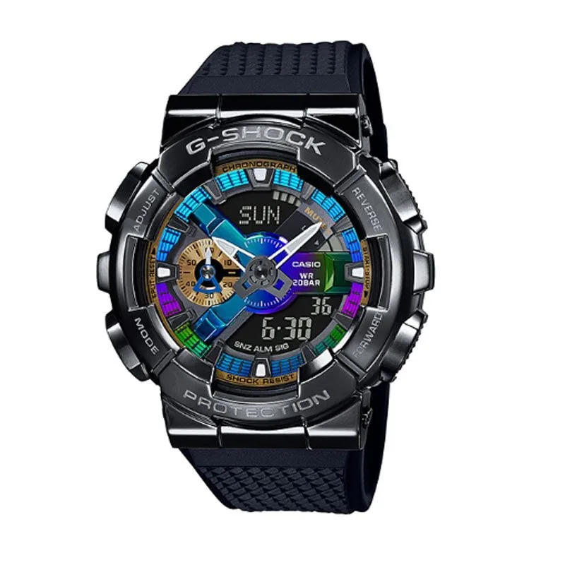 Casio GM-110 Watches for Men G SHOCK Quartz Clock Small Steel Gun Casual Multi-functional Outdoor Sport Shock-proof Dual Display
