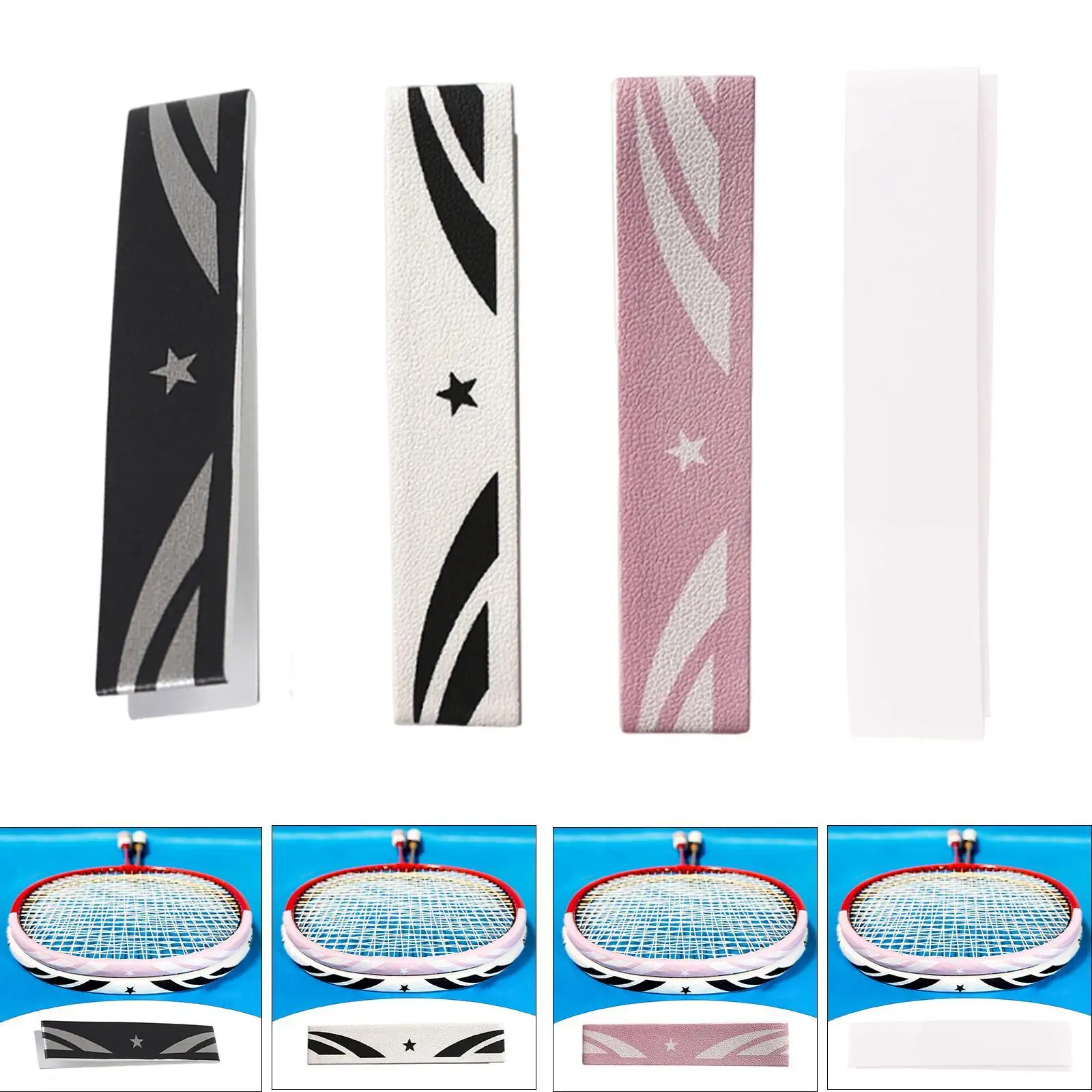 

Badminton Racket Frame Protector Sticker Anti Scratch Racket Head Sticker