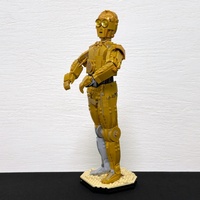 Moc 1140 pieces of C-3PO Starfighter robot doll action model building blocks DIY assembly educational toys children's gifts