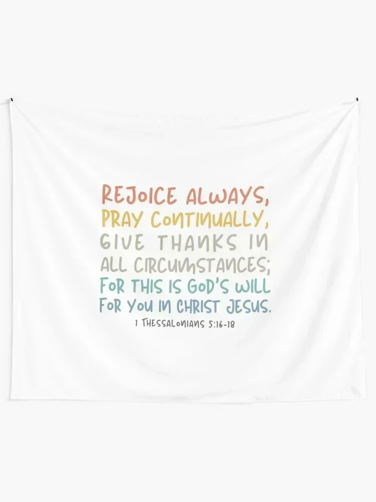 1 Thessalonians 5:16-18 Rejoice, Pray, Give Thanks Tapestry Room Ornaments Bedroom Deco Tapestry