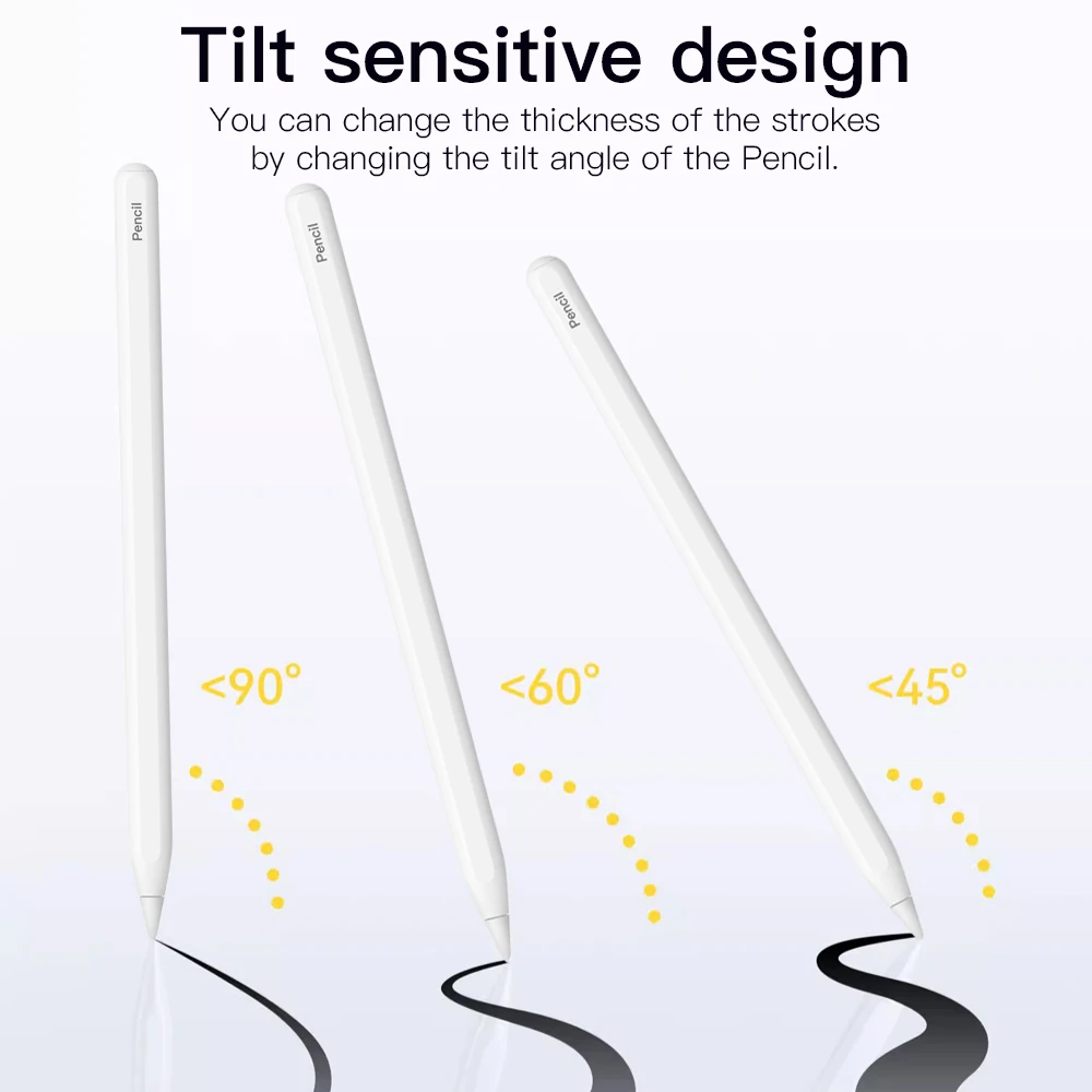 Pióro Apple Pencil 2 z magnetycznym ładowaniem i funkcją Palm Rejection do iPada Air 7 5 4 Pro 11 10.9 Mini 6, akcesoria do iPada Pencil