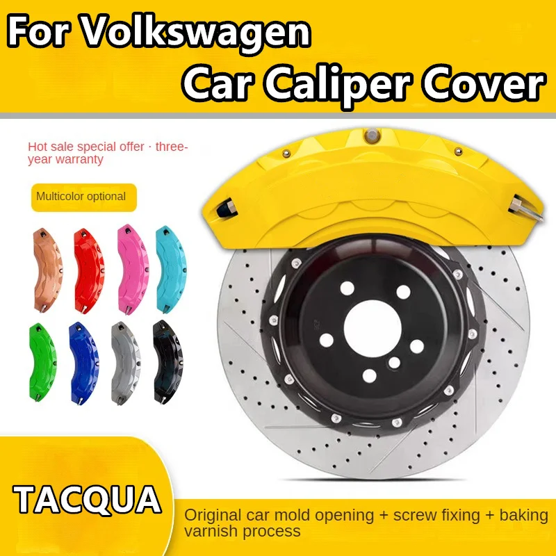 For Volkswagen TACQUA Brake Caliper Cover Rear Wheel Modification Kit Fit 1.2T 1.4T 1.5L 200TSI 280TSI DSG R-Line 2021 2023