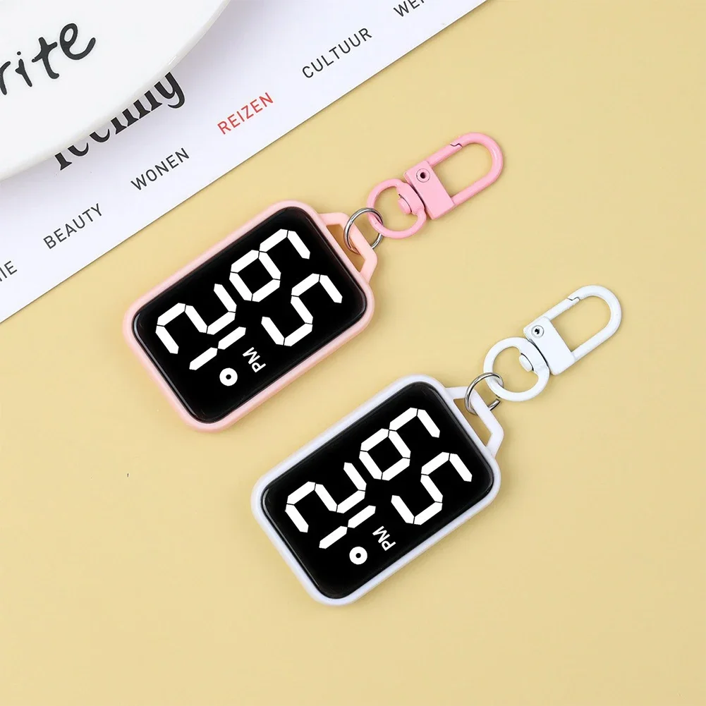 

Светодиодный брелок для студентов Youngster, карманные часы, цифровой дисплей, электронный кулон, часы для рюкзаков, ключи, подарок