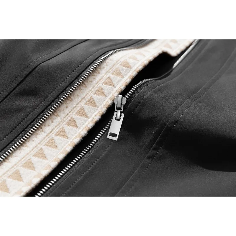 Vintage Patchwork Jacket Embroidered Letter Design Pilot Jacket Leisure Sports Outdoor Zipper Jackets