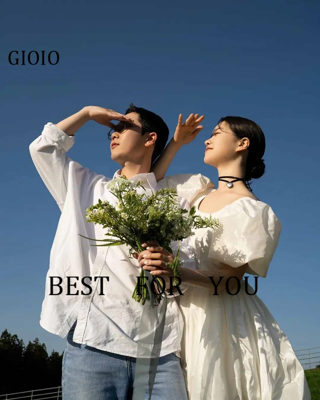 GIOIO O-Neck Korea Garden Evening Dresses Backless Short Sleeves Formal 프롬드레스 Knee Length Elegant Prom Growns Party Women Bride