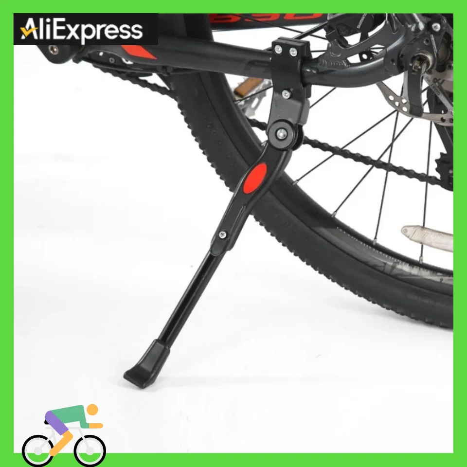 Bicycle Side Kickstand Adjustable Bicycle Kickstand Support Parking Rack Mountain Bike Accessories for 22 24 26 Inch