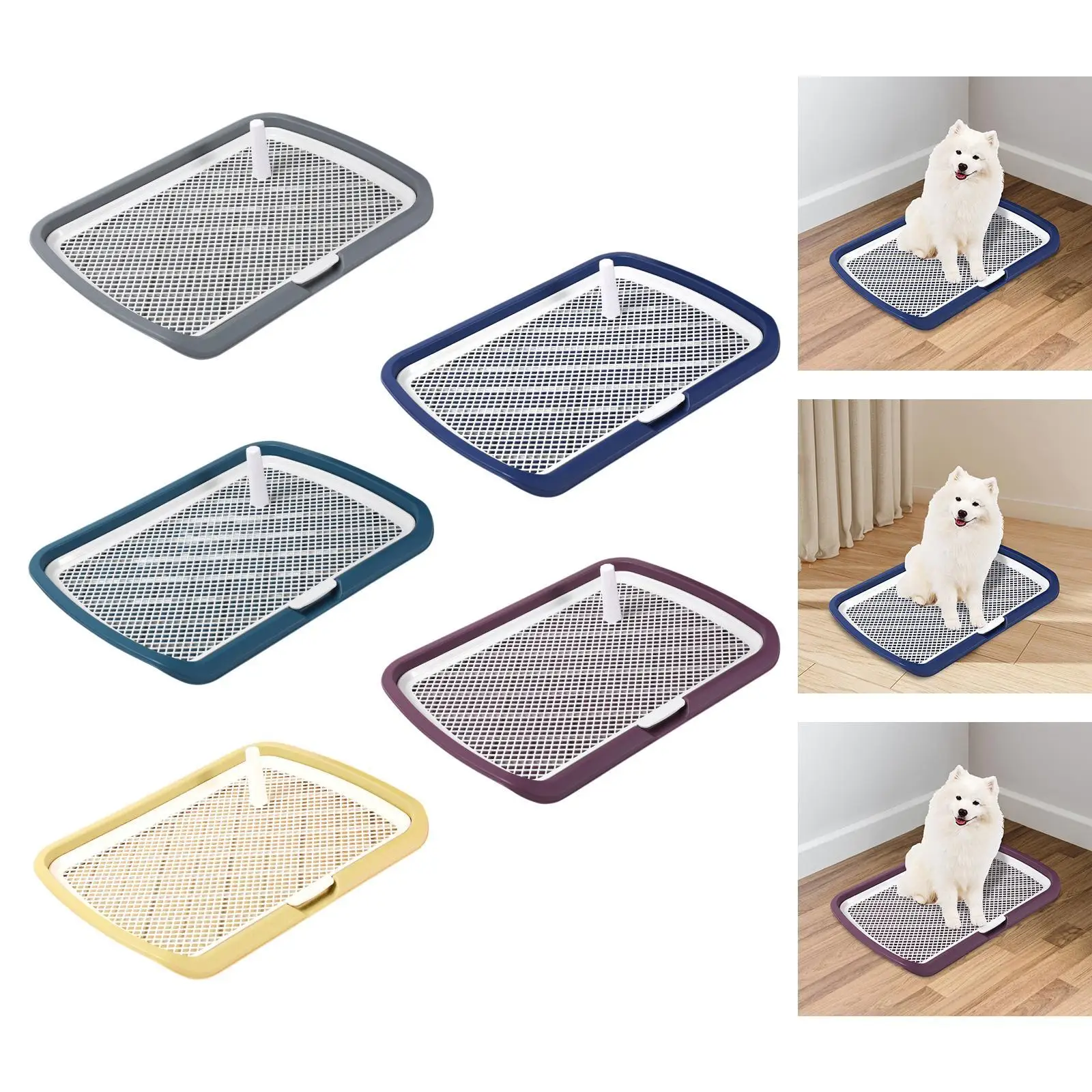 

Dog Potty Toilet Pee Mesh Potty Training Tray Puppy Toilet Sturdy Indoor Dog Training Toilet Pee Pad Holder for Doggy Dogs Puppy