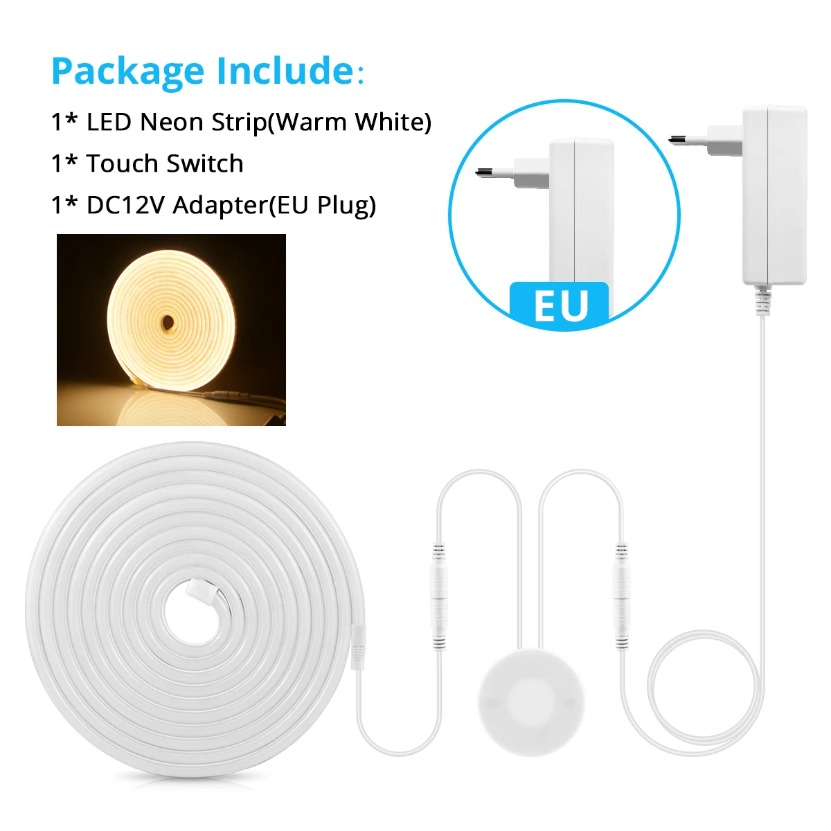DC12V Neonlicht LED-Streifen Hands can Sensor Touch Dimmer Schalter 120leds/m flexible Röhren lampe Küchen schrank Hintergrund beleuchtung