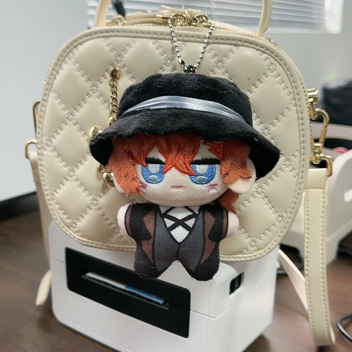 Anime Bungou Stray Dogs Plush Pendant Cosplay 10cm Osamu Dazai Edogawa Rampo Cute Soft Stuffed Doll Keychain Bag Decoration Toy