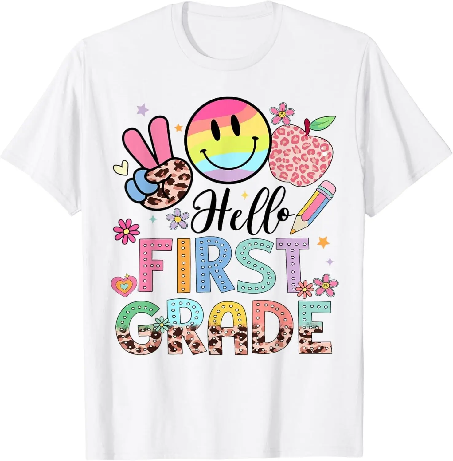 Hello 1st grade Boy Girl Teacher Back To School 1st grade Gift Unisex T-Shirt