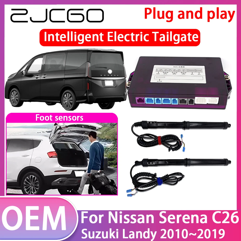 ZJCGO Electric Tailgate Lift Drive Trunk Opening Tail Gate Lift Soft Close Car Door For Nissan Serena C26 Suzuki Landy 2010~2019