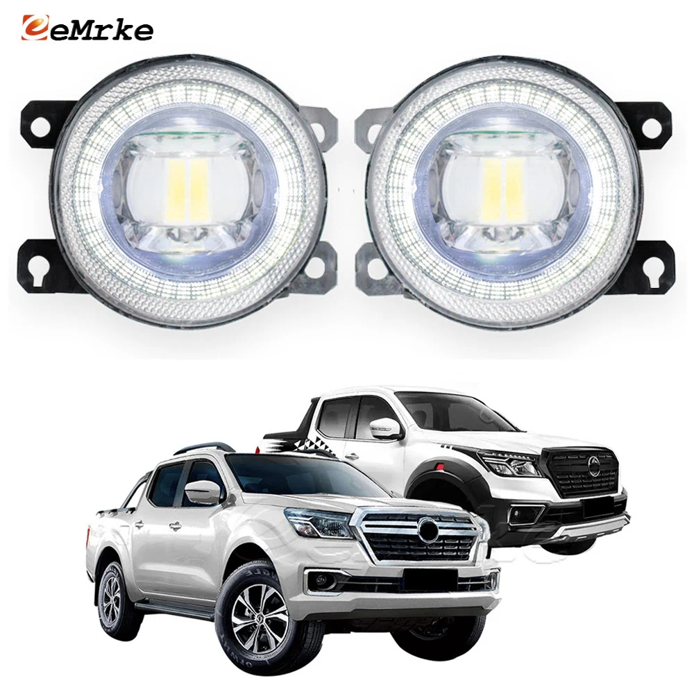 Led Fog Light Lamp Assembly Lens 15W for DongFeng DF6 DFSK Pick UP D1 Angel Eyes DRL Aperture Car Daytime Running Lights Halo