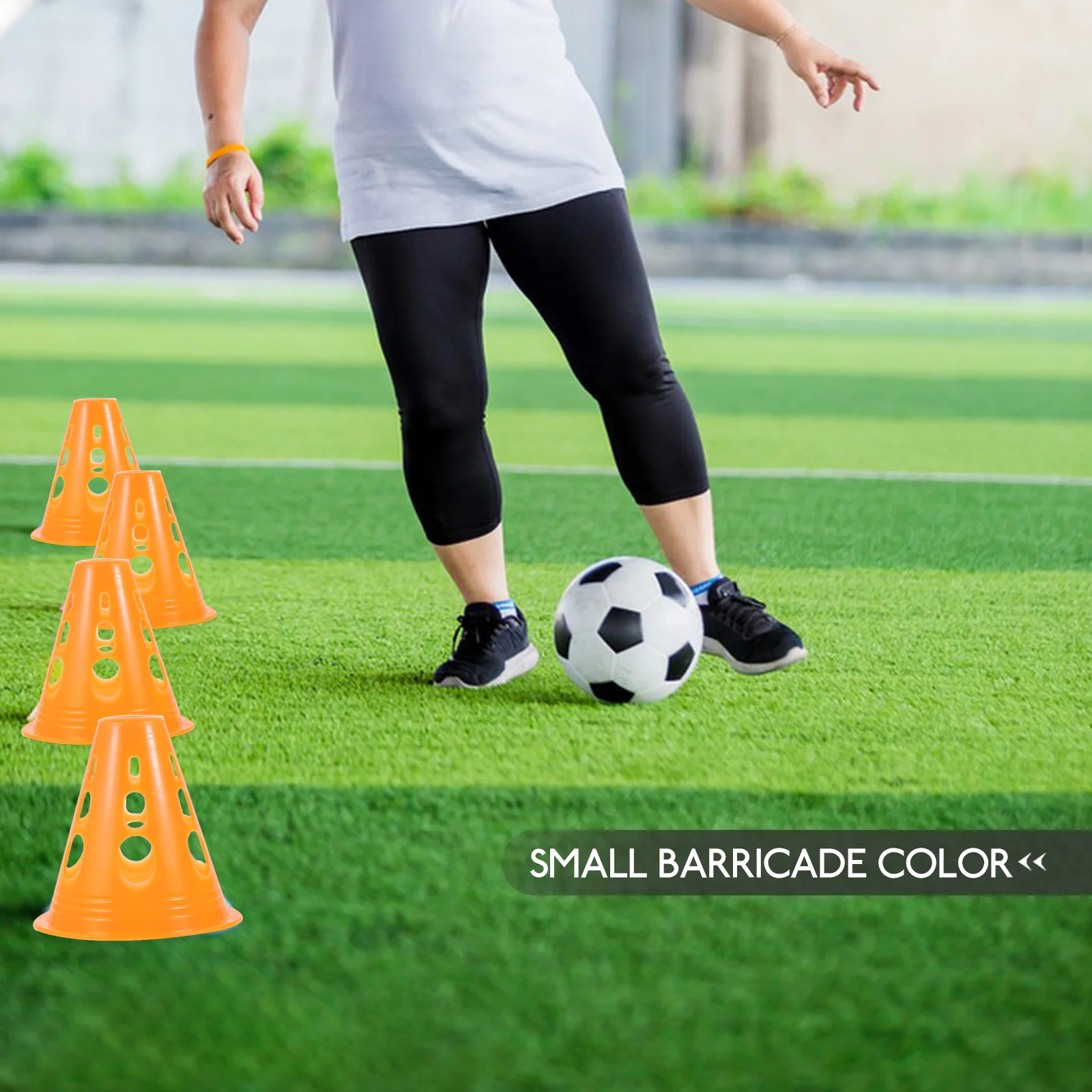 

20 Pcs Roller Skating Pile Cones Indoor Orange for Sports Soccer Small Plastic Agility