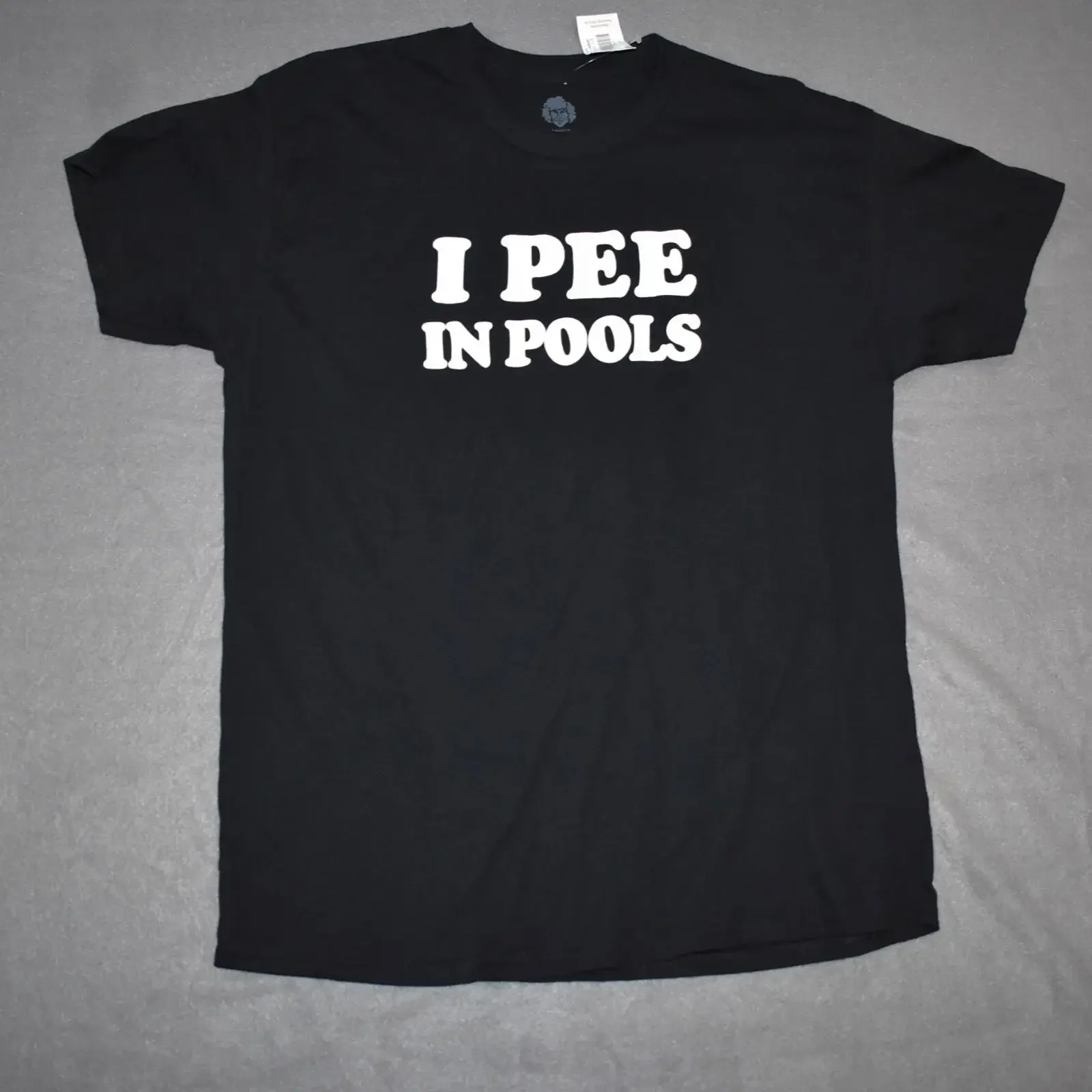 Camiseta Danny Duncan I Pee In Pools para hombre, talla L, negra, 100% algodón, YouTuber con etiquetas, estilo vintage lavado, ligeramente streetwear con gráfico.