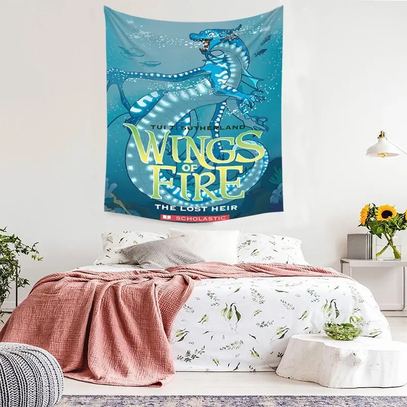 VIKAMA Wings Of Fire Dragon Aesthetic Tapestry Mythical Creature Wall Hanging Teen Dorm Bedroom Indie Room Home Polyester Cloth