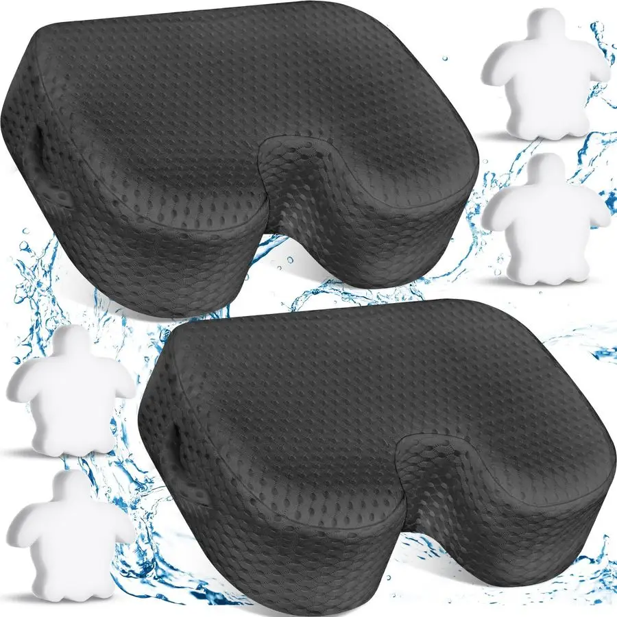 

2 Pcs Hot Tub Booster Seat for Adults with Suction Cups and 4 Pcs Hot Tub Sponge Air Mesh Portable 15 x 12 x 5 Inch Seats Washab