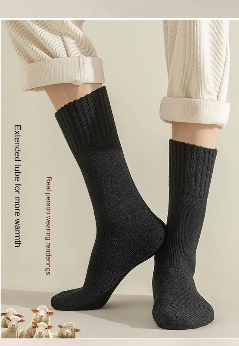 Winter männer Verdickte Warme Socken Plus Große Größe Hohe Qualität Kaschmir Socken Harajuku Retro Casual Terry Schnee Socken – Detail 14
