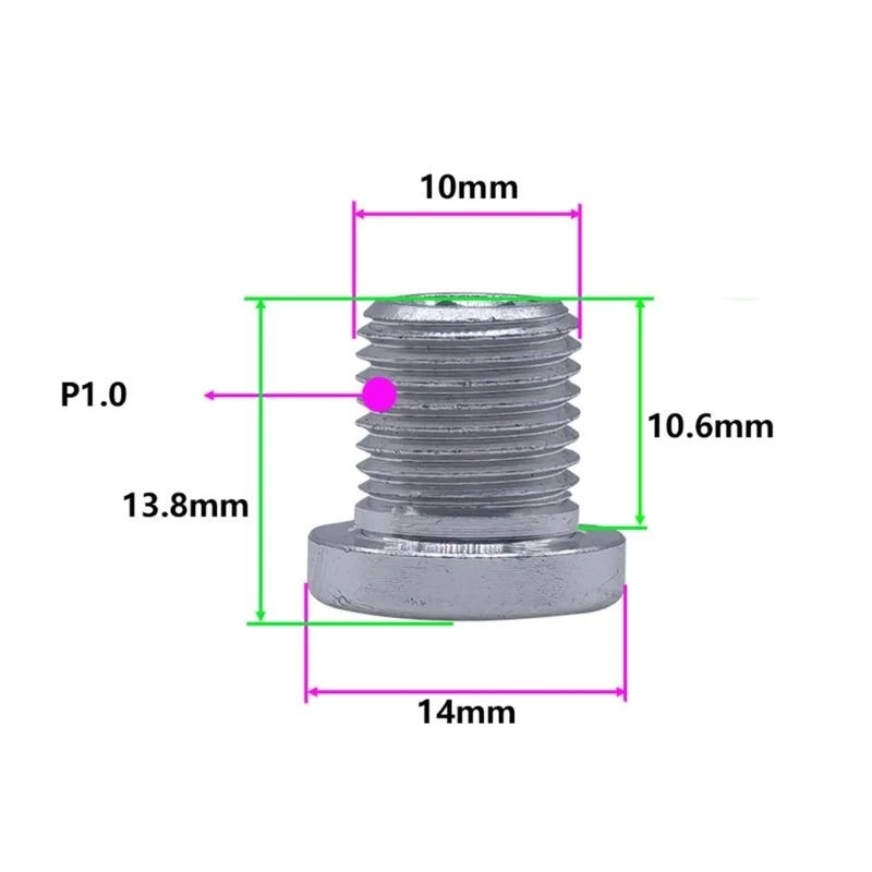 Bicycles Rear Derailleur Screws Replacement 10mm Bike Rear Derailleur Hanger Bolt 13.8mm Length Bike Derailleur Bolts