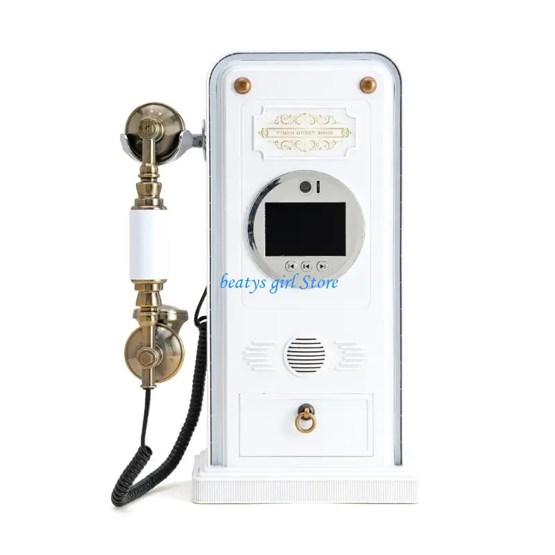 C7AB Wedding Sign In Video Phone with 1080P Screen, Handset Message Phone and 32GB Storage for Party Welcome Tables