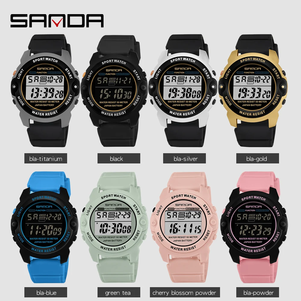 SANDA New Student Sports Electronic Watch for Men and Youth Multi functional Outdoor Watch for Men