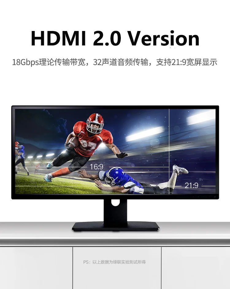 UGREEN 알루미늄 합금 쉘 HDMI 케이블 금도금 인터페이스 코드 이더넷 지원 HDMI 2.0 슬림 케이블 4K HD