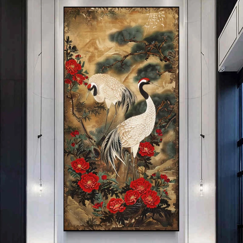 Red-crowned Crane Diamond Painting New Collection 2024 Diamond Embroidery   Cross Stitch Birds Full Rhinestone Birthday Gifts
