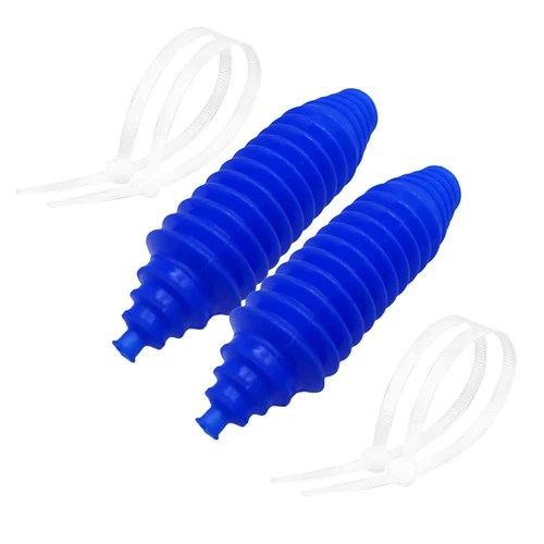 Imagen 2 del producto Kit de polaina de bota de piñón de bota de dirección de estante y piñón de silicona Universal negro azul