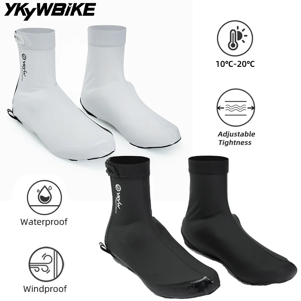 YKYWBIKE Cycling Shoes Cover 10℃-20℃ Winter Fleece Warmth Anti-Splash Pro Team Road Bike Overshoes Windproof Bicycle Accessory