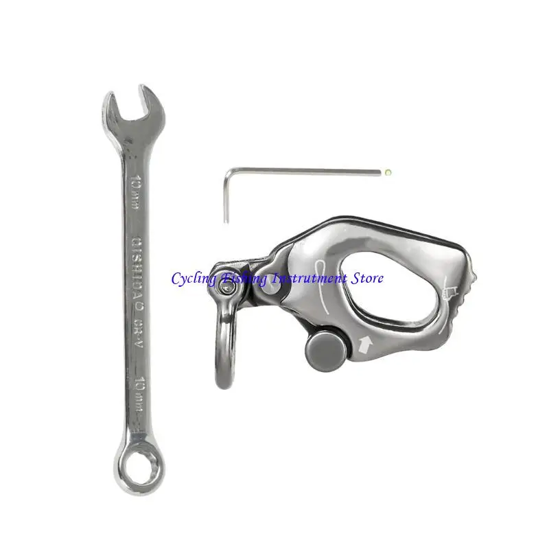 

G92F Rappel Rock Climbing Rescuing Belay Device Downhill Equipment Heavy Duty Stainless Steels Climb Descender Rigging Plate