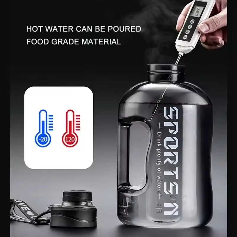 1.7LPortable Large Capacity Water Bottle Sports Water Bottle Gym Cycling Cup For Fitness Camping Men Water Kettle