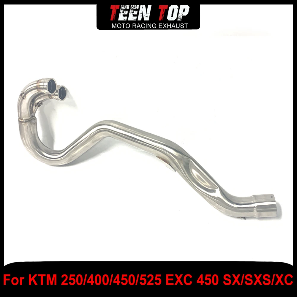 

For KTM 250/400/450/525 EXC 450 SX/SXS/XC Exhaust Elbow Front Link Pipe Offroad Bike 450/525 EXC 2004-2007 Connect Tube Steel