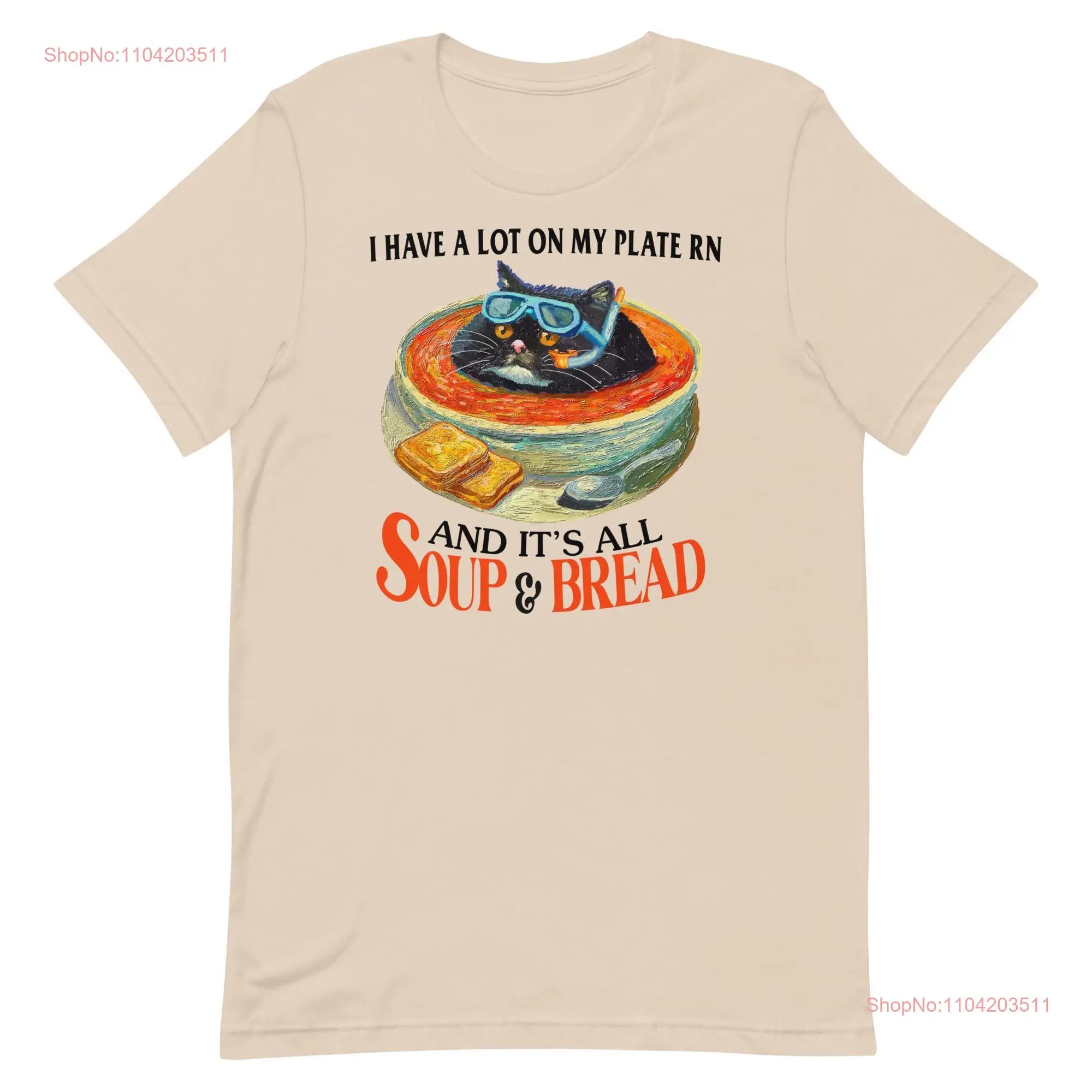 Soup and Bread t shirt long or short sleeves