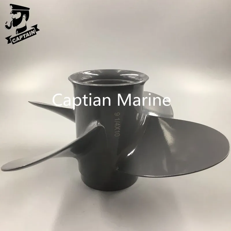 New Propeller 9 1/4X10 Match with Honda /Yamaha Outboard Motor BF8D/BF9.9D BF9.9/BF15A BF15D 8 Splines 4 Blades Boat Accessories