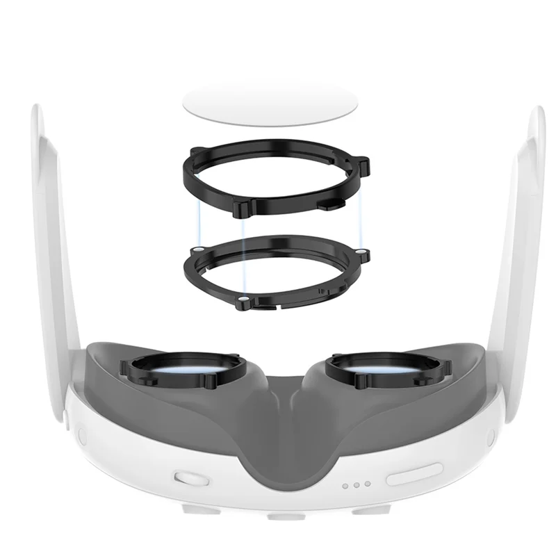 AA87 2 uds montura de lente VR de plástico de desmontaje rápido accesorios VR para lentes Meta Quest 3 montura de gafas magnética