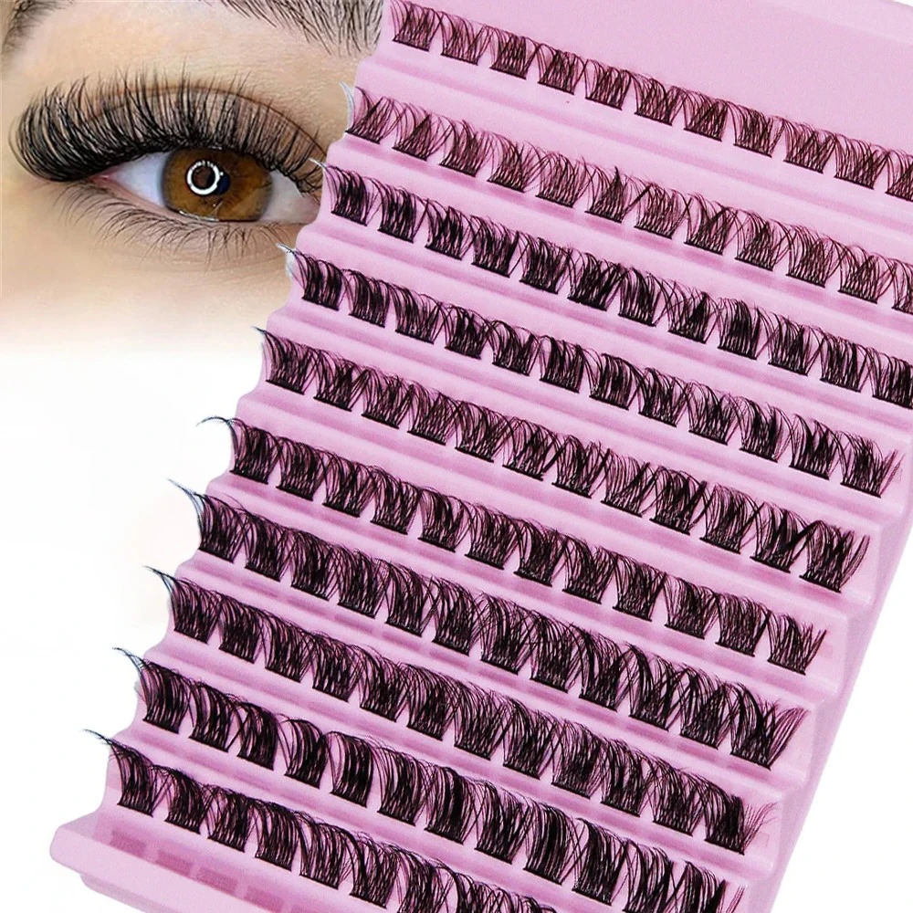 Lash Clusters 120pcs Cluster Lashes 8-16mm Wispy Individual Lashes Extensions Natural Look Lashes D Curl Fluffy Cluster Lashes