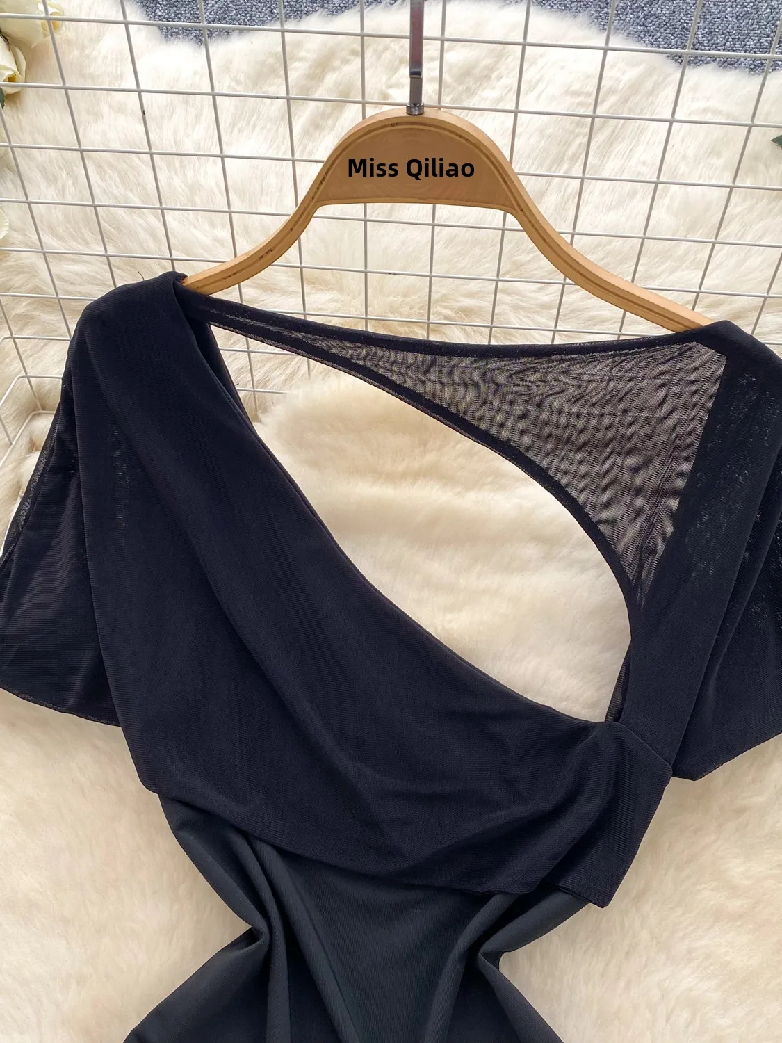 Pure Desire Spicy Girl Design Sense Hollow out Me ort Sve Women's Dr Slim Fit Bodycon Skirt High Waist A-Line Skirt