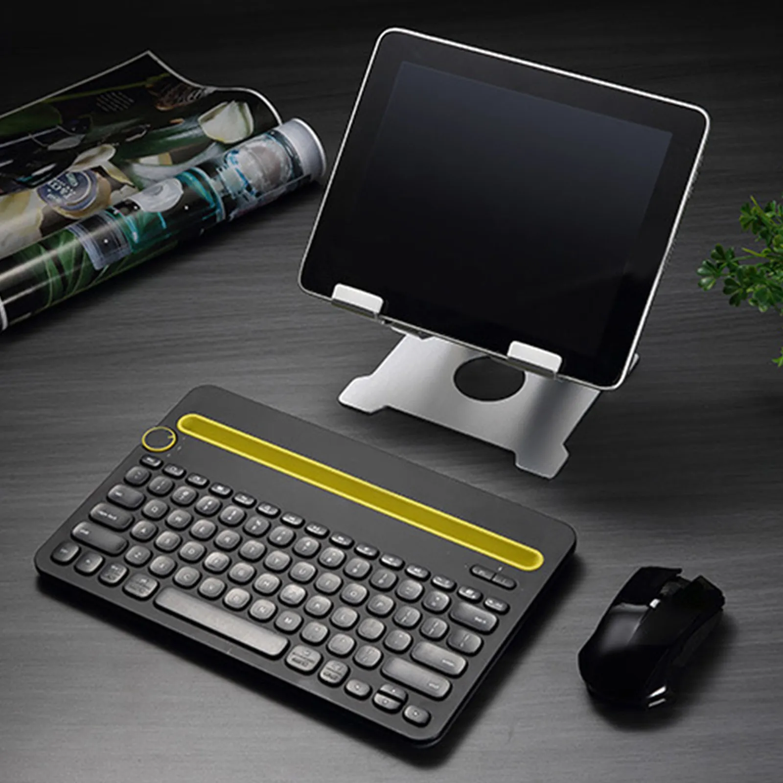 

Sturdy Metal Adjustable Phone Tablet Laptop Stand Vertical Horizontal Height Ergonomic Desktop Holder for Live Streaming Office