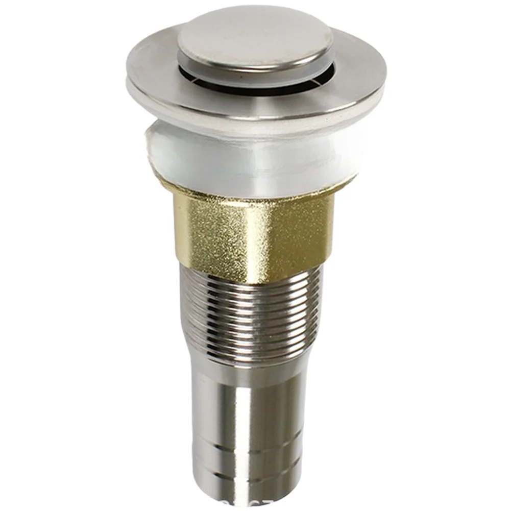 

Stainless Steel Floor Drain for Recreational Vehicles with Press Up Mechanism and Mesh Filter 304 SS 124 x 54mm