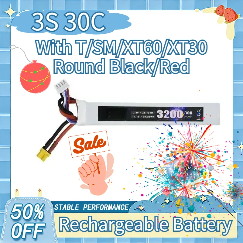 

3S 30C 11.1V 3200mAh Lipo Battery for Water Gun Battery for Mini Airsoft BB Air Pistol Electric Toys Guns Part Upgraded Battery
