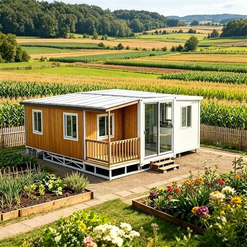 Collapsible Container House Folding Prefab Home Customized Portable Expandable Living Space for Outdoor Dining Pavilion Terrace