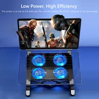 Laptop Cooling Pad with 2/4 Fans Foldable Laptop Cooling Fan RGB Silent Portable Laptop Holder 7 Height for 11-17.3 Inch Laptops