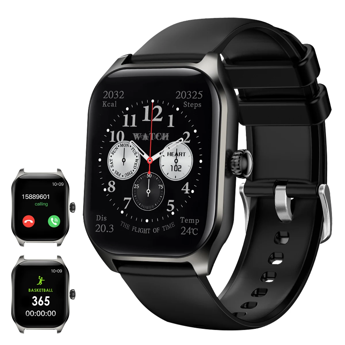 2025 Novo relógio inteligente, relógio esportivo de 2.01 polegadas, à prova d'água IP67, mais de 110 modos esportivos, rastreador de atividades fitness, relógio ultrafino