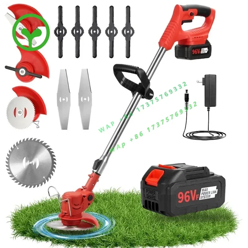 【Best-selling】Garden Tools Electric Trimmer Battery Power Lawn Mower Brush Cutter Weed Battery Power String Trimmer