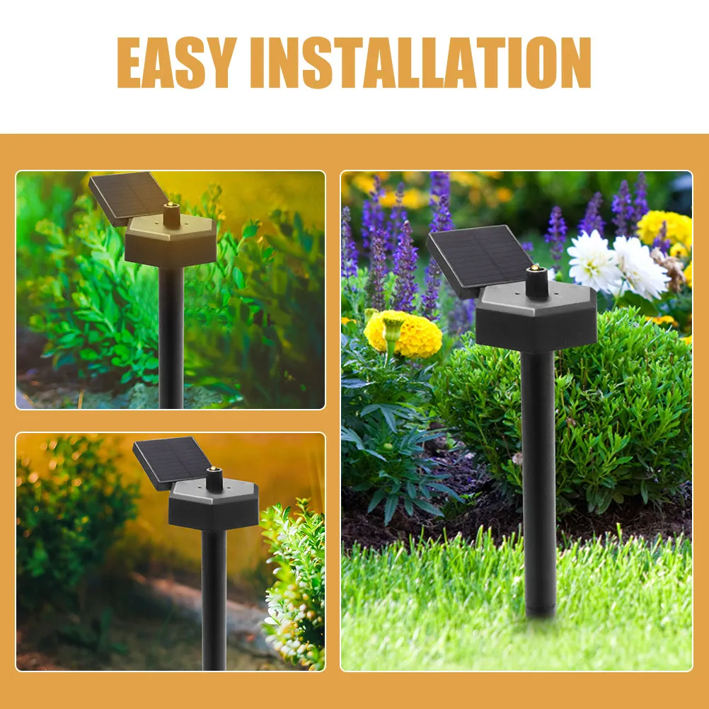2Pcs Solar Powered Garden Light Stake LED Lawn Lamp for Outdoor Yard Decoration Pathway Walkway Patio Solar Garden Stake Light