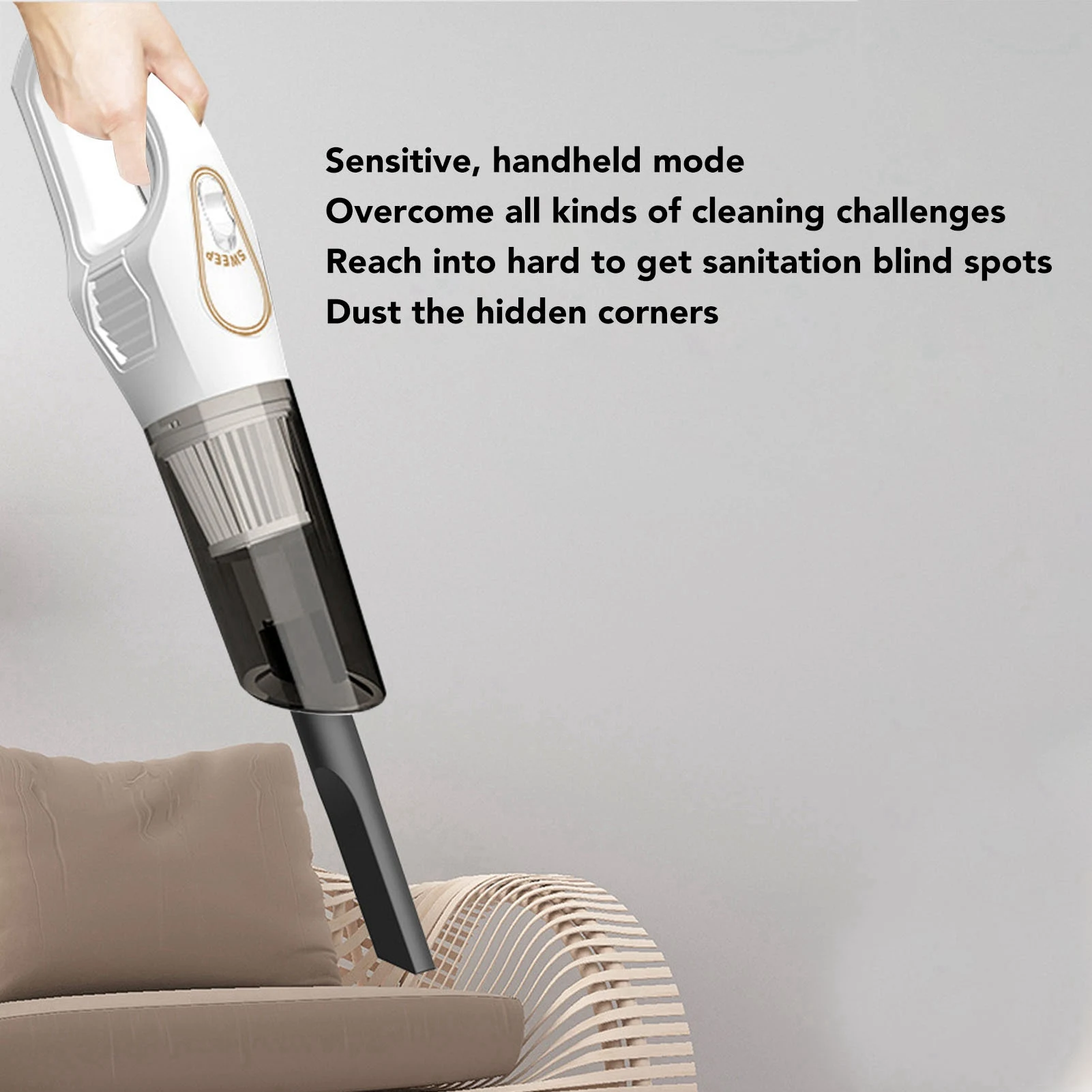 Cordless Vacuum Powerful Handheld Vacuum Cleaner Strong Suction Long Battery Life Multifunction Integrated for Carpet for Pet
