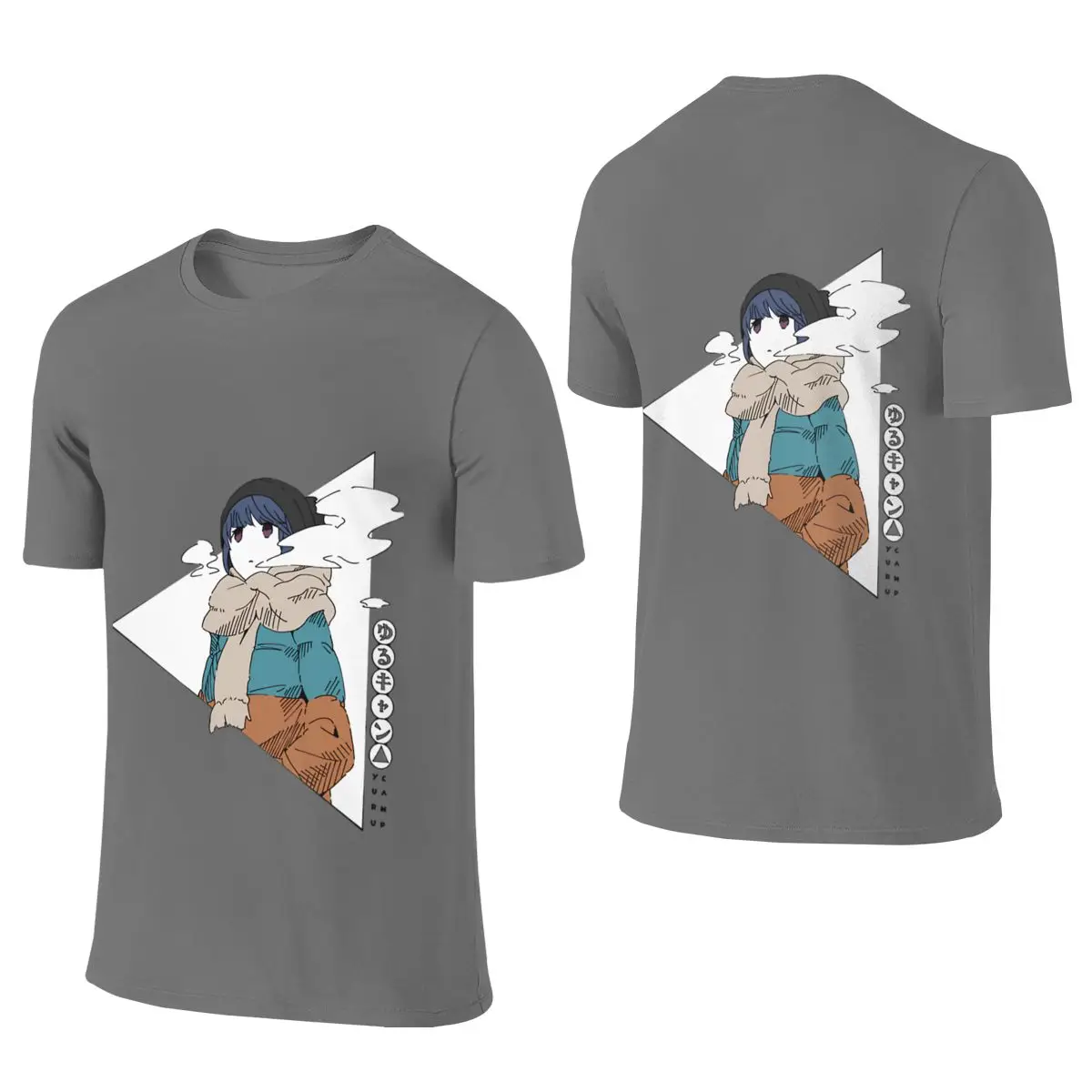 Rin Shima Yuru Camp Perfect Anime Wrinkle-Resistant Reversible T-shirt Artistic Girl Fun Prints Tee