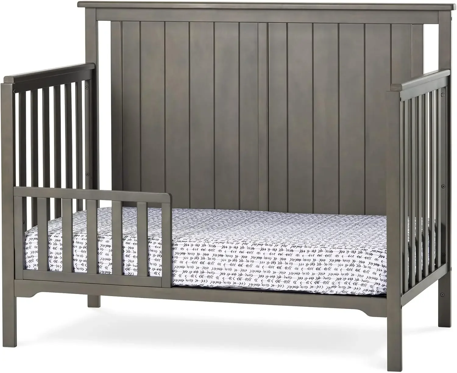 Child Craft Cottage Flat Top 4-in-1 Convertible Crib, Baby Crib Converts to Day Bed, Toddler Bed and Full Size Bed, 3 Adjustable