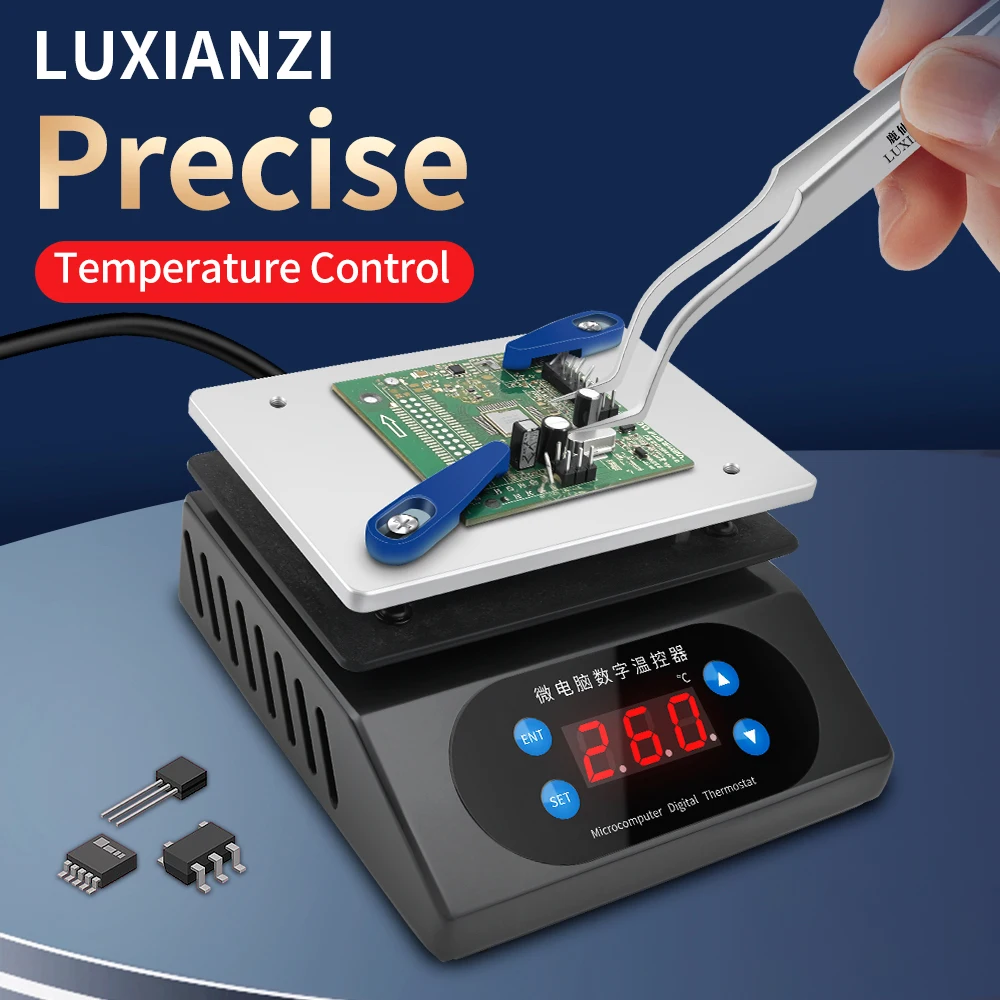 LUXIANZI MINI precalentador de placa caliente inteligente para teléfono LCD herramienta de reparación de pantalla táctil removedor LED placa calefactora Estación de soldadura
