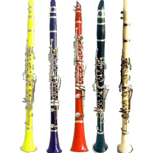 

High Quality Yellow ABS Clarinet Nickel Plated Bb17keys Instrument